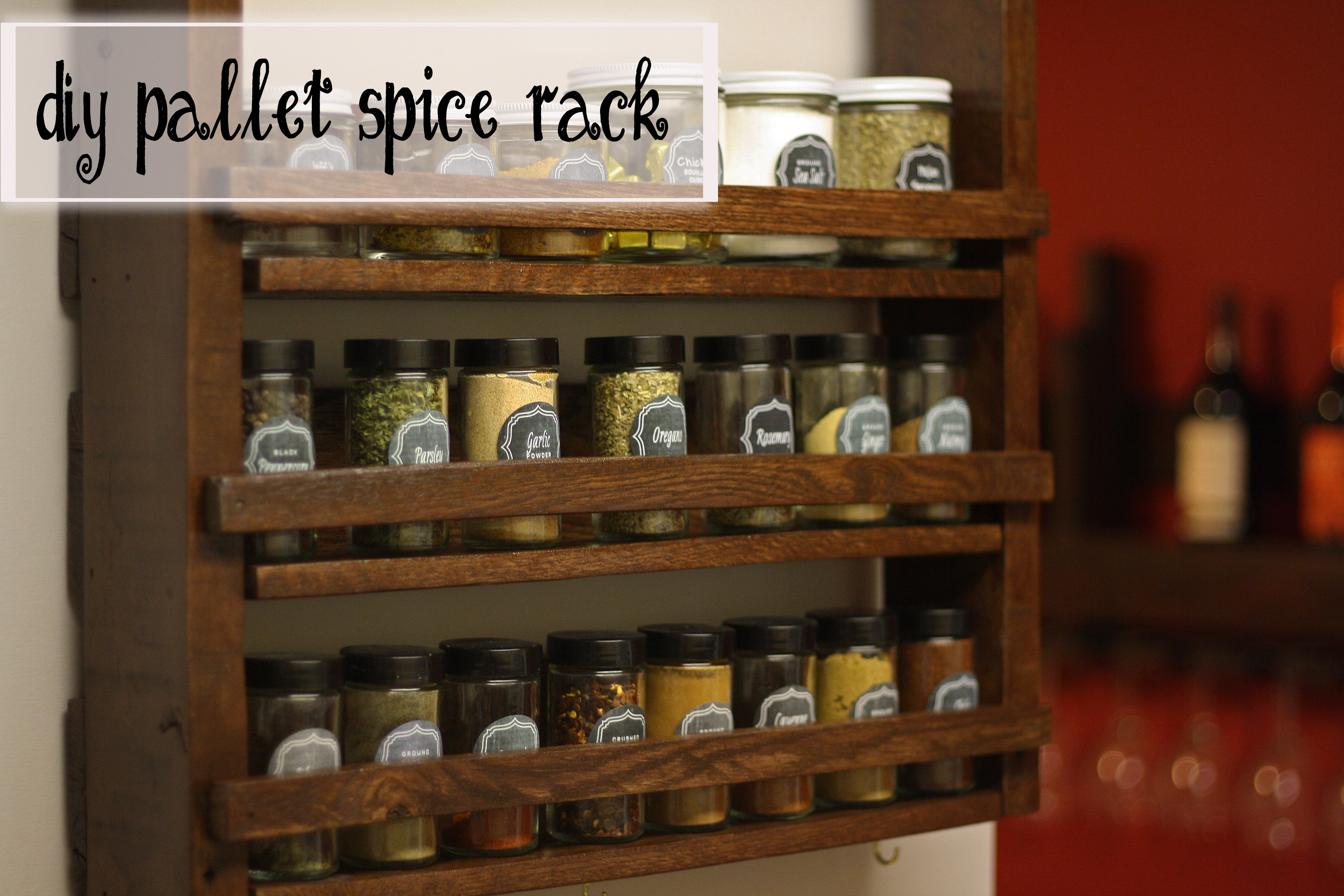 Wooden Spice Rack, Spice Rack, Kitchen Storage, Kitchen, Storage, Rack, Kitchen  Rack, Spice, Pallet Spice Rack, Pallet Rack, Cabinet 